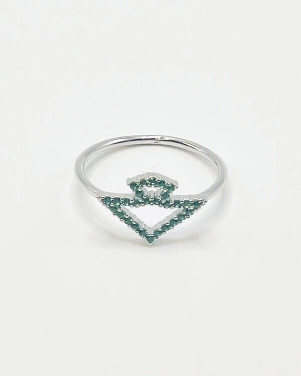 Anillo del Real Betis, escudo con circonitas
