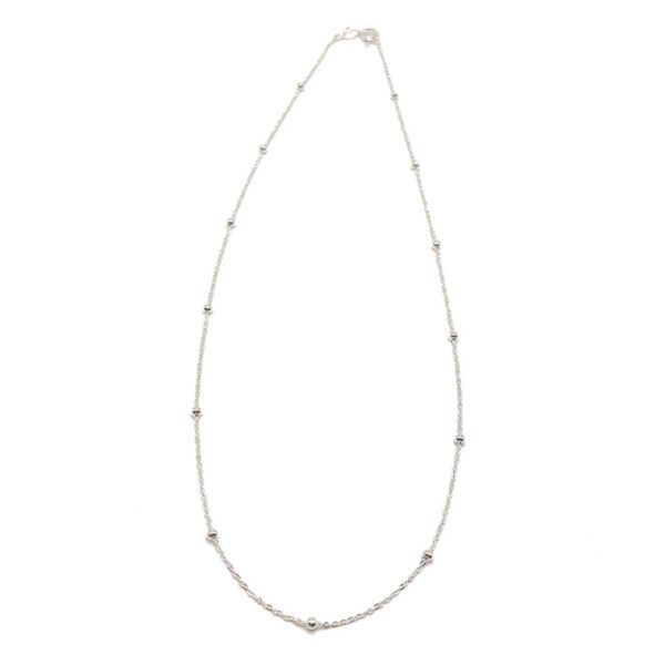 Cadena de plata Minibolas