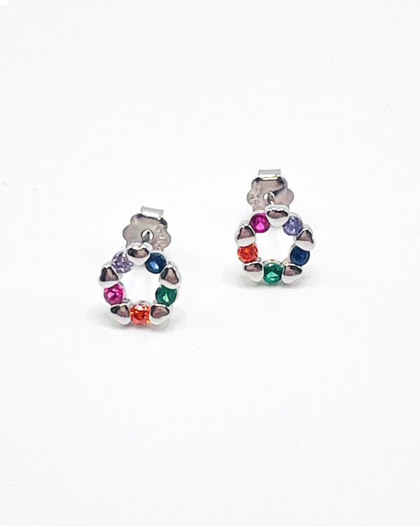 Pendientes de plata para niñas con circonitas Mágico
