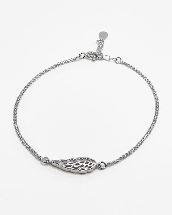 Pulsera fina de plata Ángel